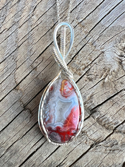 Mexican Crazy Lazy Agate Pendant