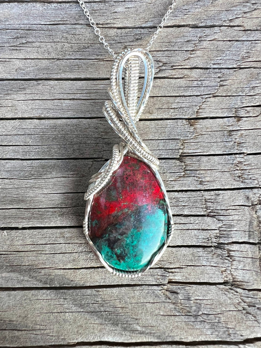 Sonoran Sunrise Chrysocolla Pendant