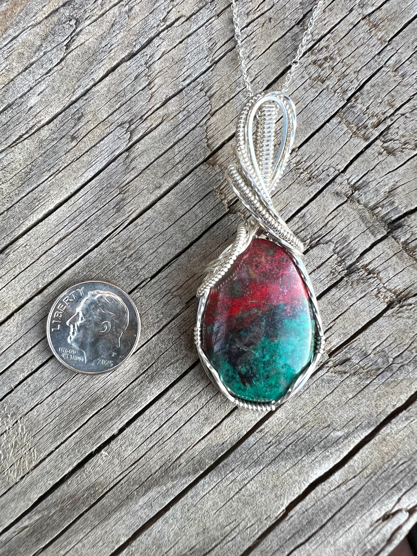 Sonoran Sunrise Chrysocolla Pendant