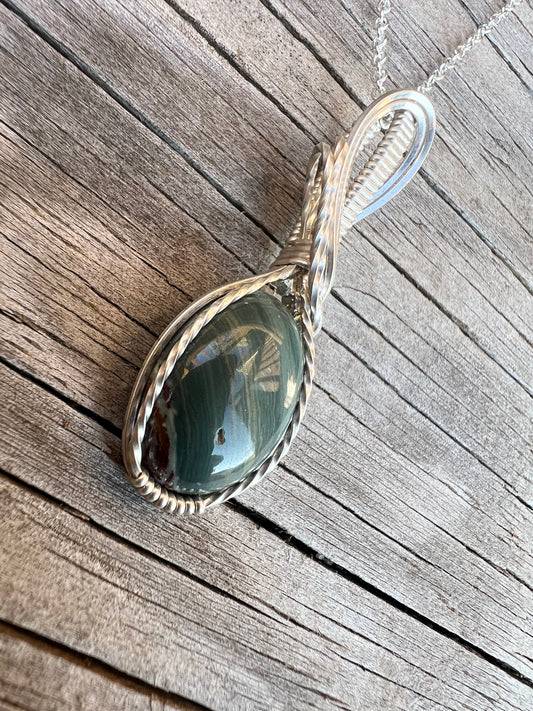 Gary Green Larsonite Pendant