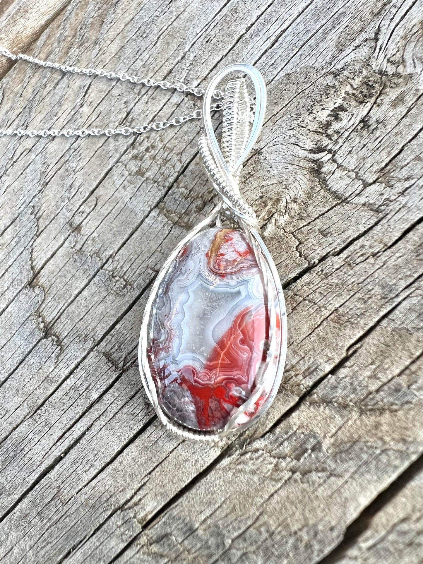 Mexican Crazy Lazy Agate Pendant