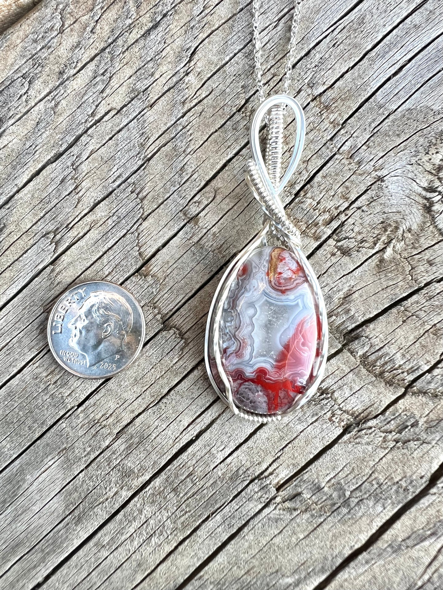Mexican Crazy Lazy Agate Pendant