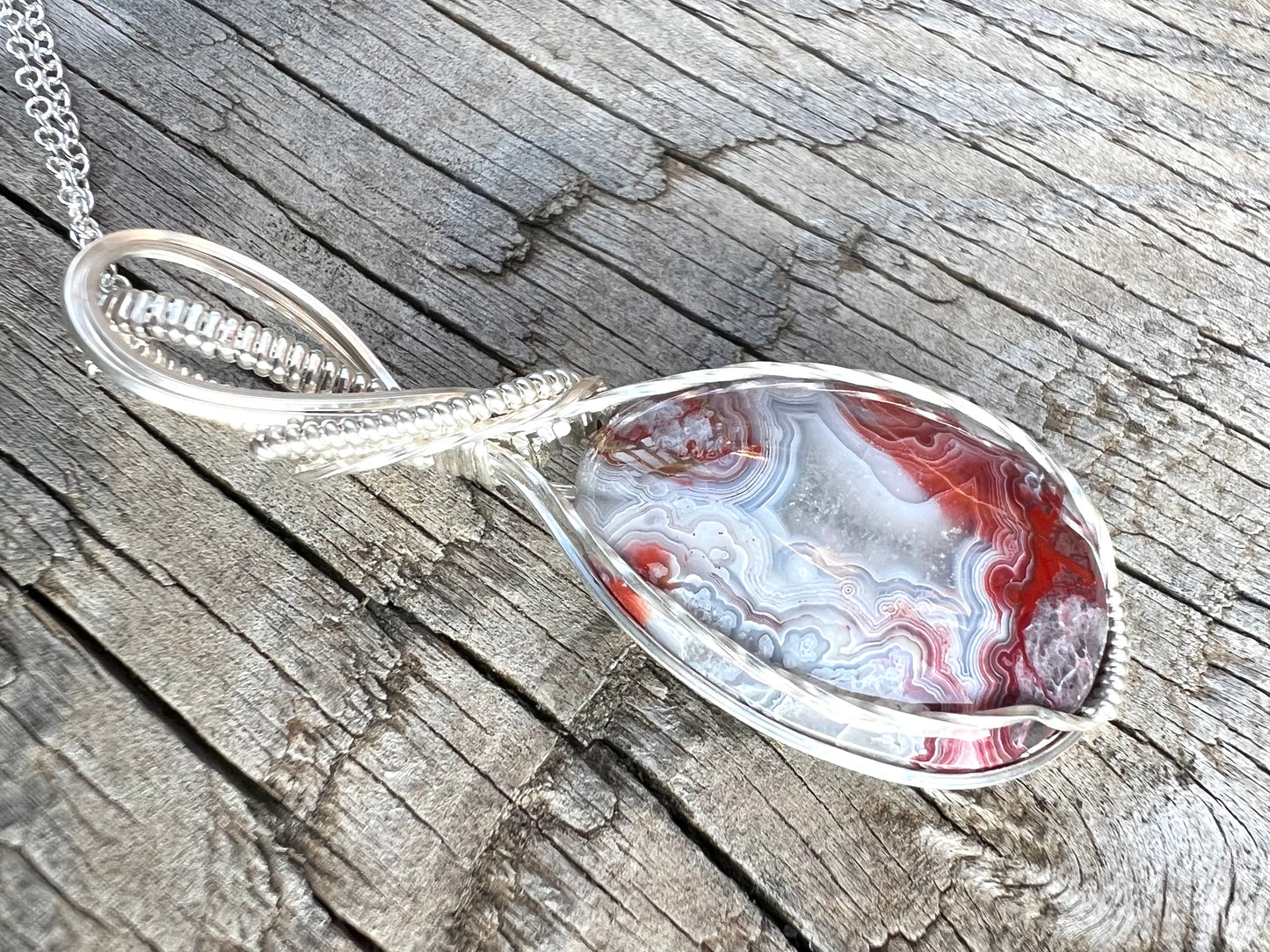 Mexican Crazy Lazy Agate Pendant